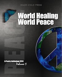 Cover of World Healing, World Peace, a poetry anthology contributed to by author Kerry Gans
