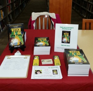 Table setup for The Witch of Zal by Kerry Gans
