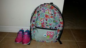 Back to school backpack and shoes